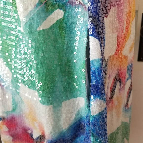 Julia Jordan Floral Sequin Dress, Size 6 - Picture 8 of 11